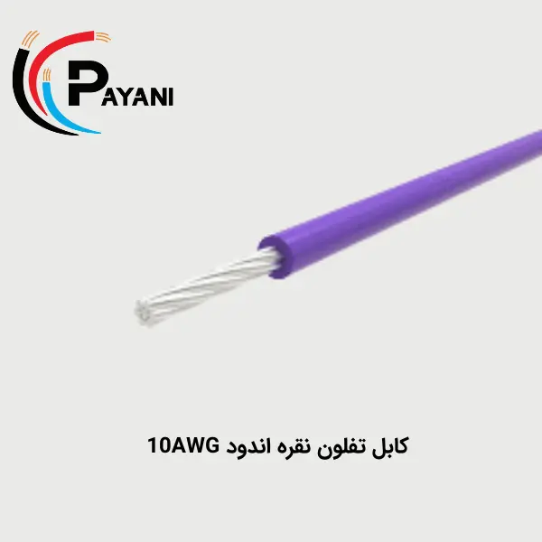 تصویر کابل تفلون نقره اندود 10AWG